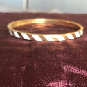 Kate Spade New York gold and white enamel bangle